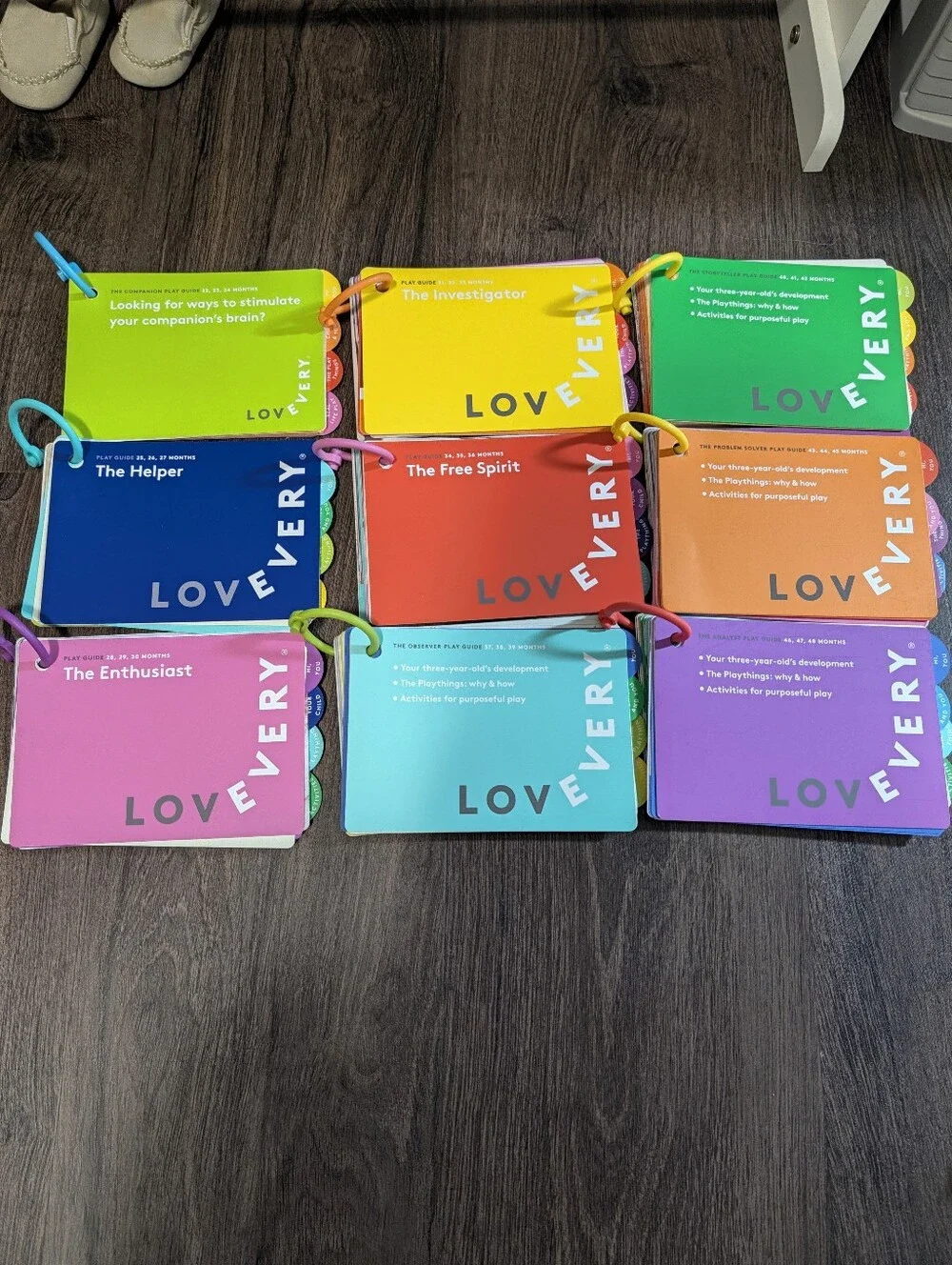 LOVEVERY Baby Book Play Guide with ring for 22 - 48 months (Lot Of 9)